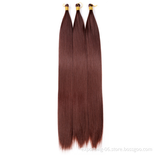 Synthetic Silky bone Straight braiding Hair Bulk Crochet onbre Braid Hair Extensions Pony Silky spiral Braiding Hair Attachments